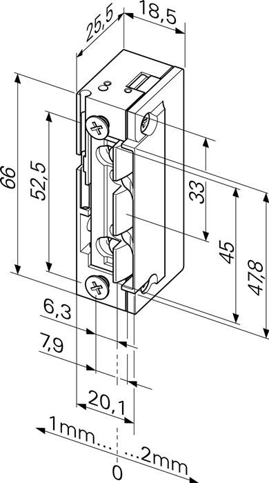 Elektrotüröffner 118.13 ProFix 2 22-42 V AC/DC Stand.DIN L/R m.FaFix ASSA ABLOY