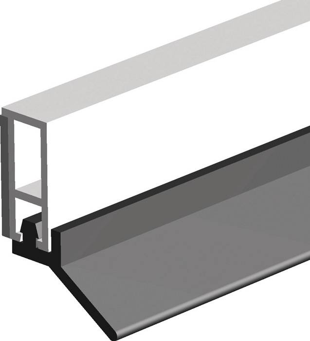 Abdichtungsschiene PTS-UL-ZK L.2100mm B.6mm selbstkl.Ku.blk weiß