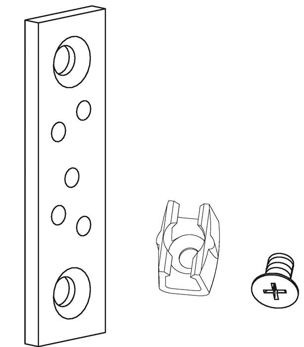 Zugstangenführung m.Dübelplatte f.Zugst.8mm Oberfläche verz.GEZE