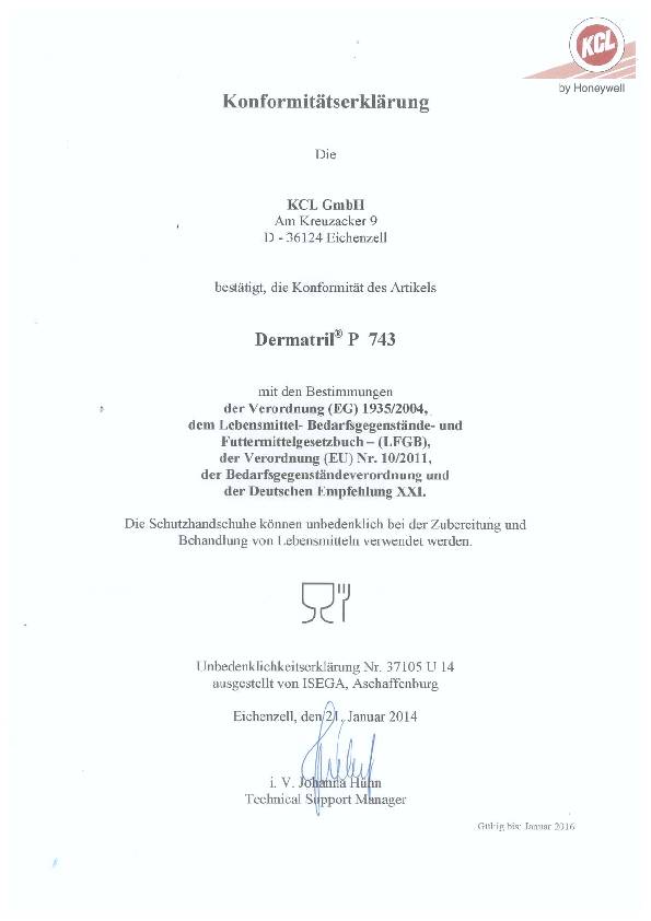 Einw.-Handsch.Dermatril P 743 Gr.11 blau Nitril 50 St./Box