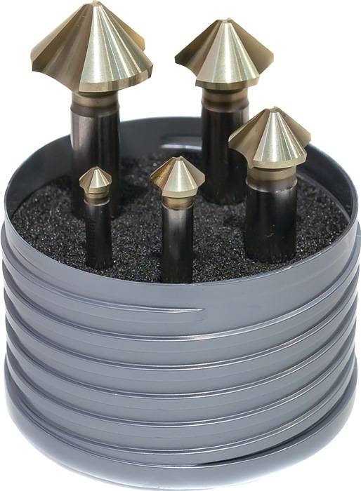 Kegelsenkersatz DIN 335C 90Grad EUC 6,3-25mm HSS spezial 5-tlg.Ku.-Box BECK