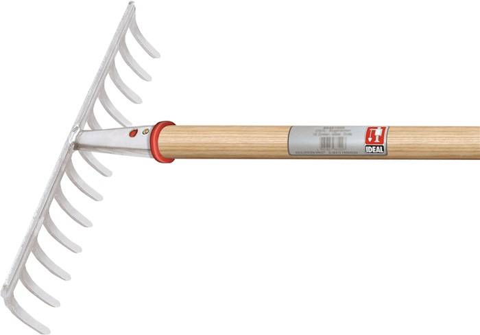 Gartenrechen Arbeits-B.372mm 14 Zinken m.konischer Dülle,o.Stiel IDEAL