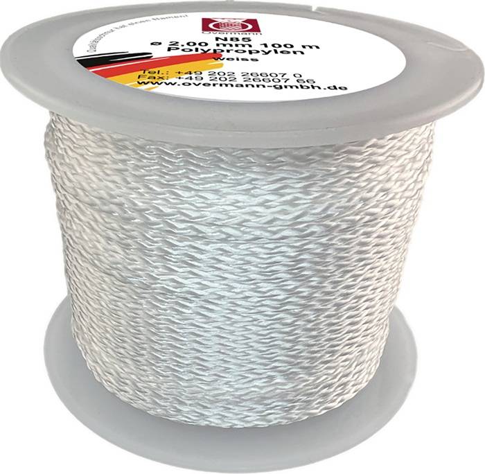 Maurerschnur L.100m D.2mm 65kg PP weiß