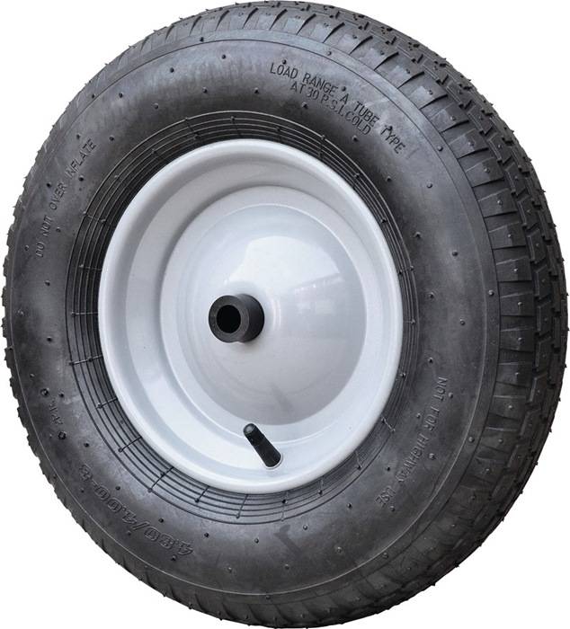 Luftrad D.400mm Radbreite 100mm m.Achse u.Kunststoffgleitlager CAPITO