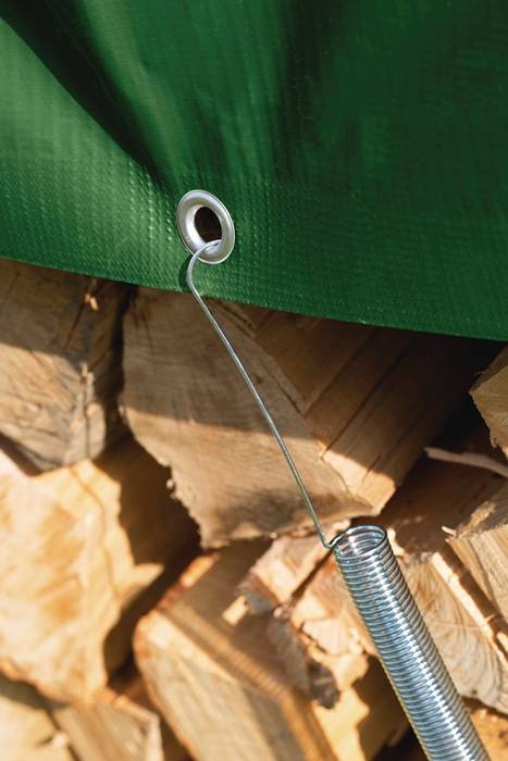 Schutzplanen Bef-set.6 Spannfedern u.6 Holzkrallen L.30cm WINDHAGER 8 Stück