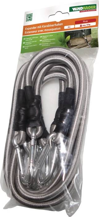 Expanderseil 4 Expander u.8 Karab.L.70cm WINDHAGER 8 Stück