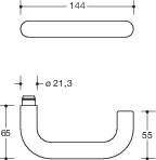 Halbgarnitur 111XAH22.130 VA XA 4-KT.8mm Schutzrosette HEWI