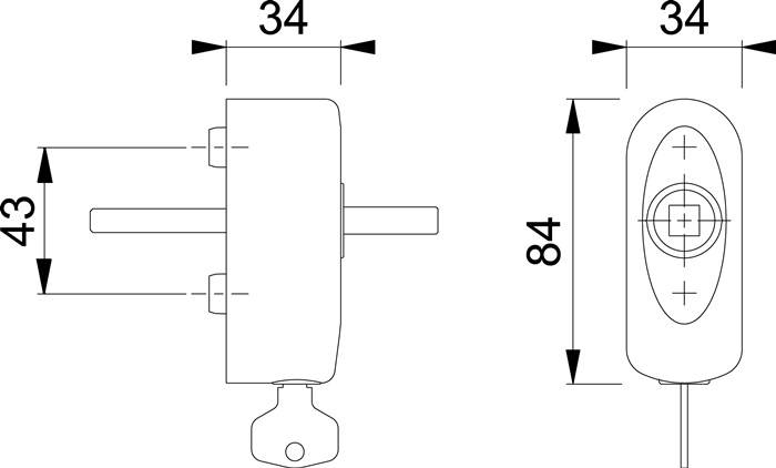 Ros.EUS950S 100NM VA ma 43mm SecuSelect®/ Secu100®/Secustik® abschl.HOPPE
