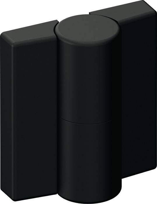 Scharnier DIN re.H.52mm B.47mm PA m.Metalleinleger tiefschwarz,ma HEWI