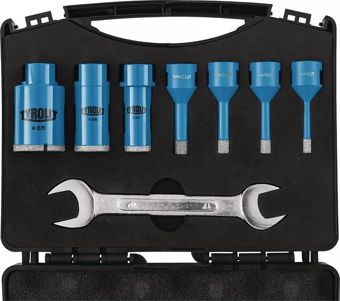 Fliesenbohrset DDT 8-tlg.D.6,8,10,12,20,25,35mm Schaft M14 TYROLIT