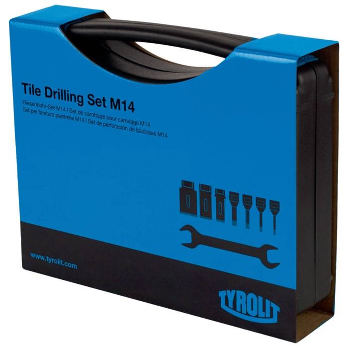 Fliesenbohrset DDT 8-tlg.D.6,8,10,12,20,25,35mm Schaft M14 TYROLIT