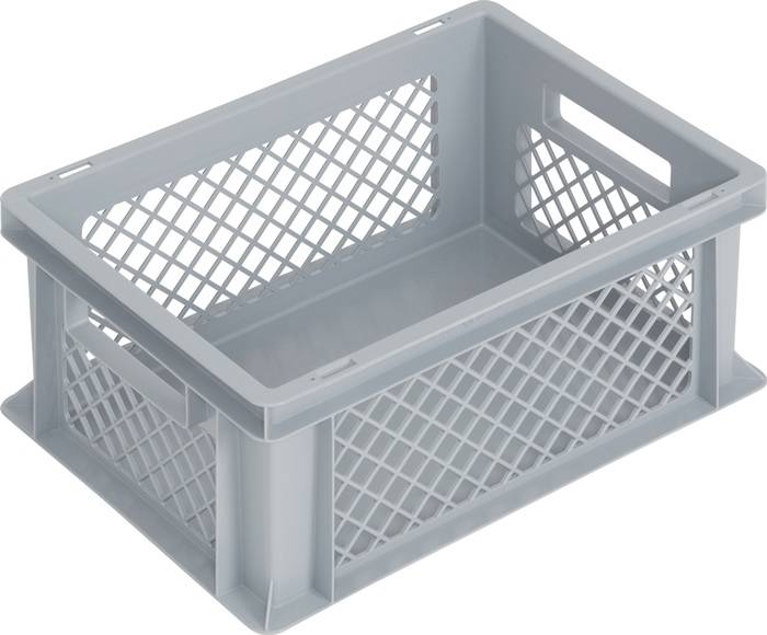 Transportbehälter L400xB300xH170mm grau PP Durchfassgr.Seitenwände durchbrochen