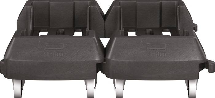 Fahrwagen m.4 Lenkrollen Wertstoffsammler 60l schwarz RUBBERMAID