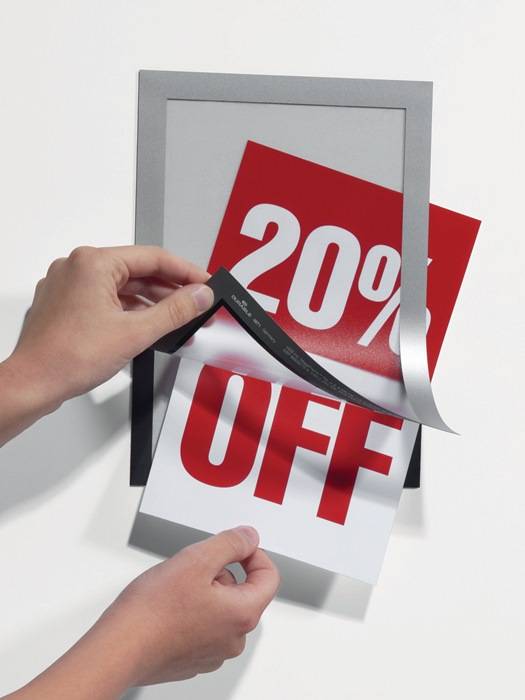 Magnetrahmen DIN A4 silber selbstklebende Rückenfolie 2 St./VE DURABLE