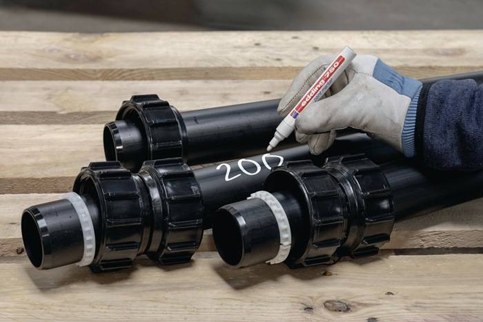 Lackmarker 750 schwarz Strich-B.2-4mm Rundspitze EDDING 10 Stück