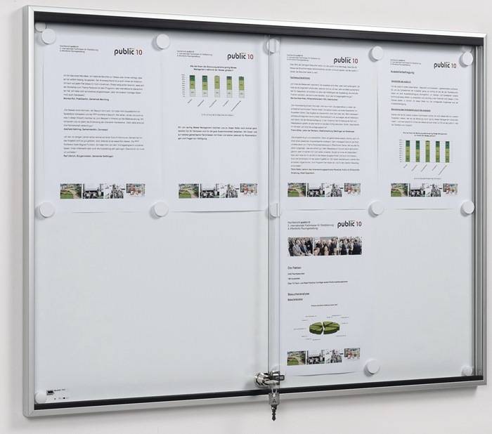 Schiebetürschaukasten 8 x DIN A4 B920xH674mm Rahmen eck.f.Innenber.WSM