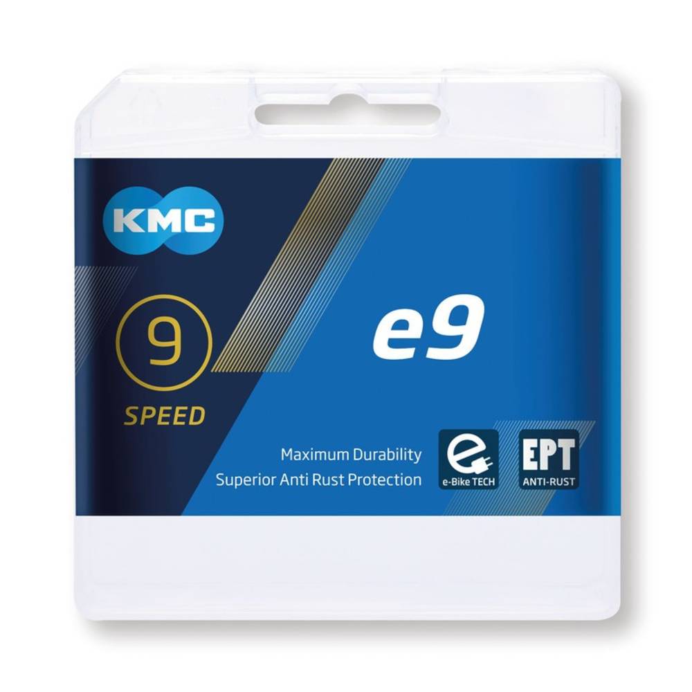 KMC Schaltungskette e9 EPT Anti-Rost, 1/2" x 11/128", 136 Glieder, 6,6 mm, 9-fach, silber