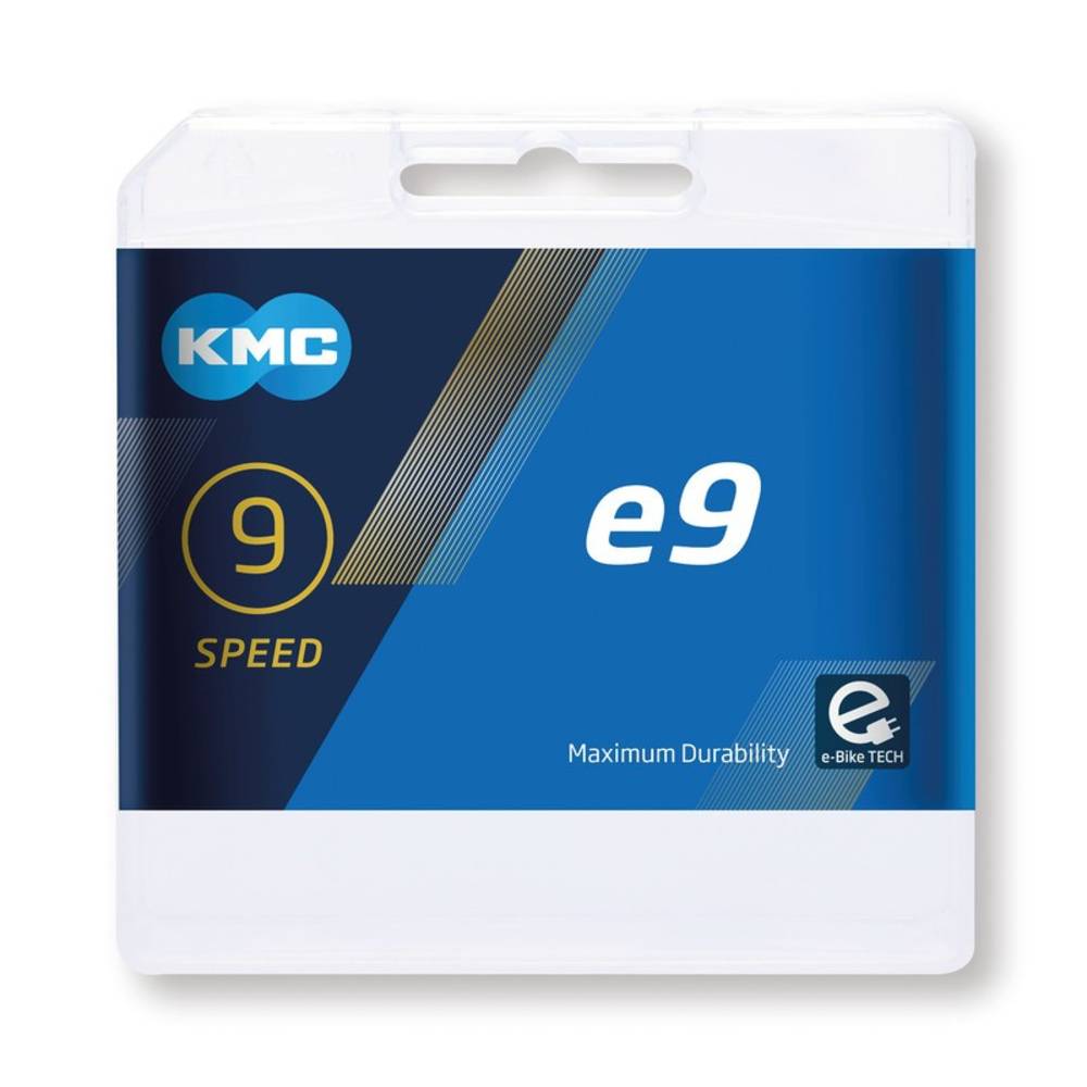 KMC Schaltungskette e9 für E-Bike, 1/2" x 11/128", 122 Glieder, 6,6 mm, 9-fach, silber