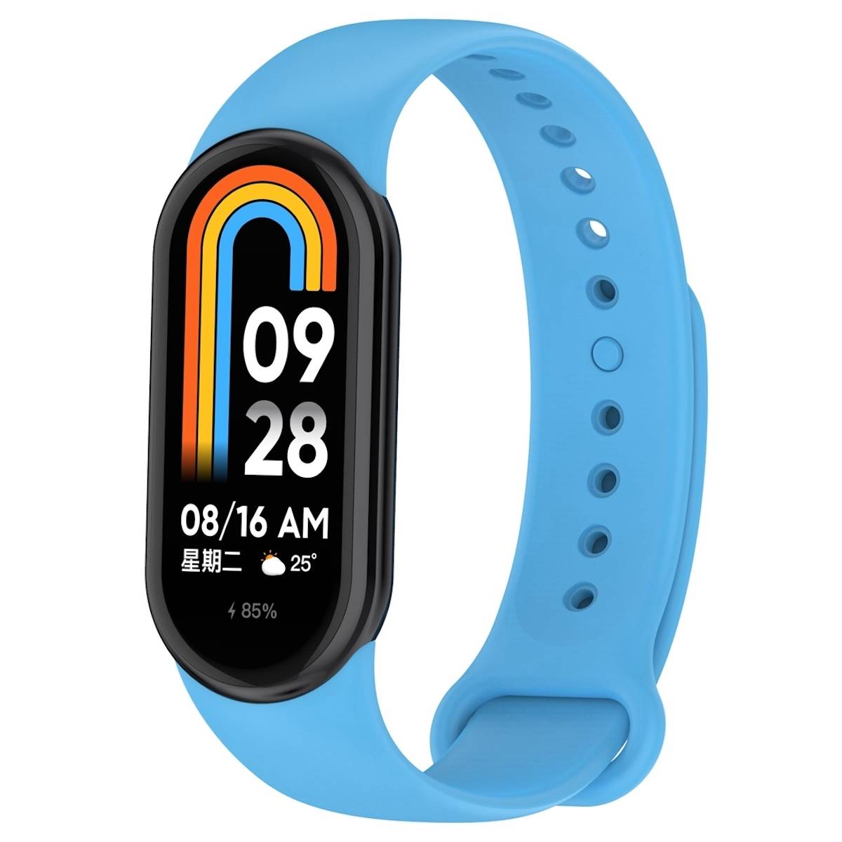 Für Xiaomi Band 8 Premium Sport Silikon Uhrenarmband Armband Blau Neu