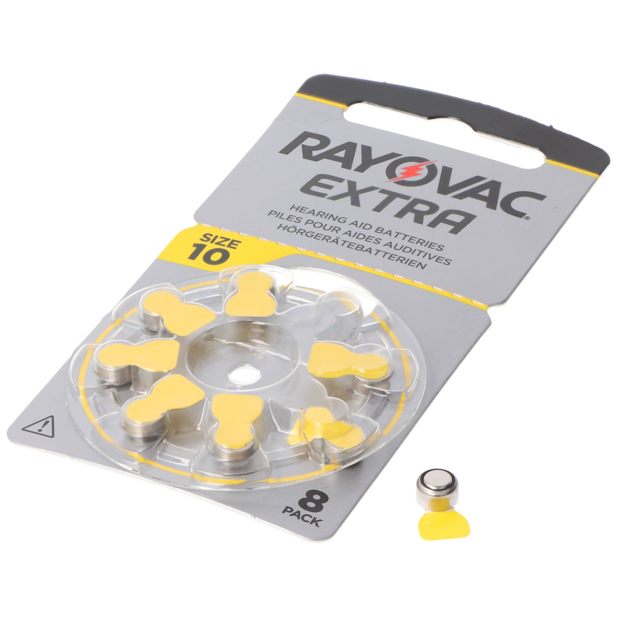 Rayovac HA10 PR70 Hörgeräte Batterien Extra Advanced 8er Sparpack 6 + 2 Gratis 5000252100966, Lieferung besteht aus 8 St