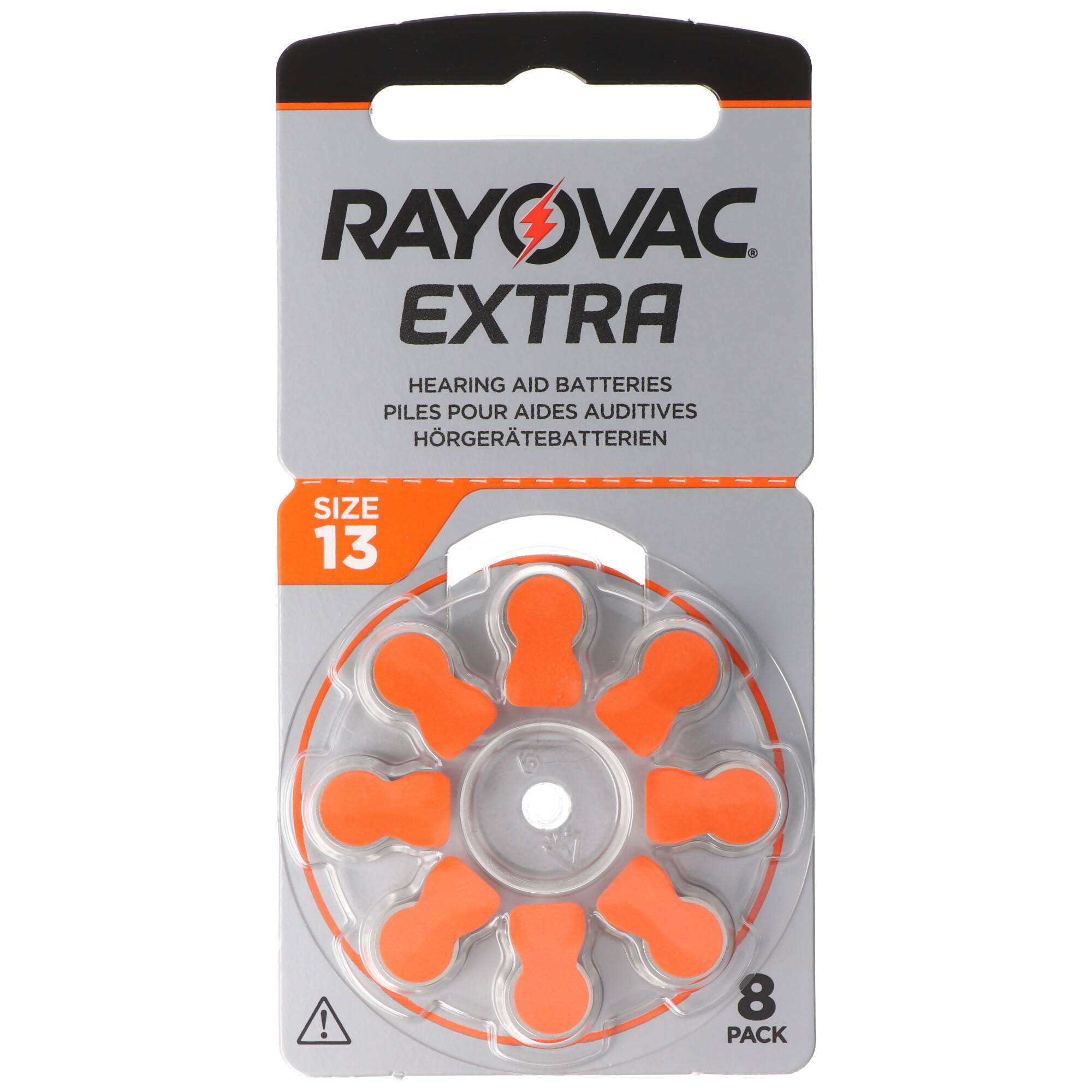 Rayovac HA13 PR48 Hörgeräte Batterien Extra Advanced 8er Sparpack 6 + 2 Gratis 5000252100973, Lieferung besteht aus 8 S