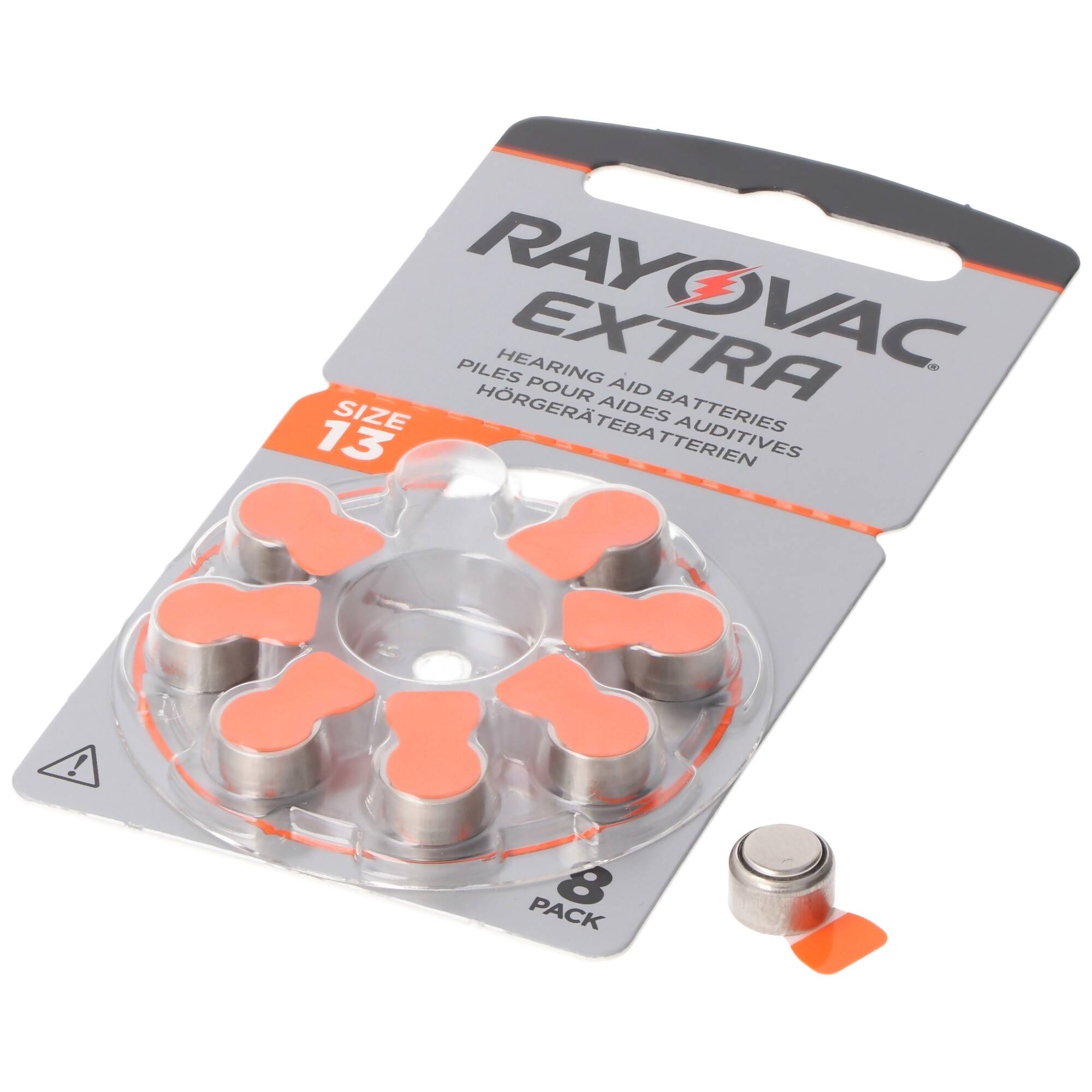 Rayovac HA13 PR48 Hörgeräte Batterien Extra Advanced 8er Sparpack 6 + 2 Gratis 5000252100973, Lieferung besteht aus 8 S