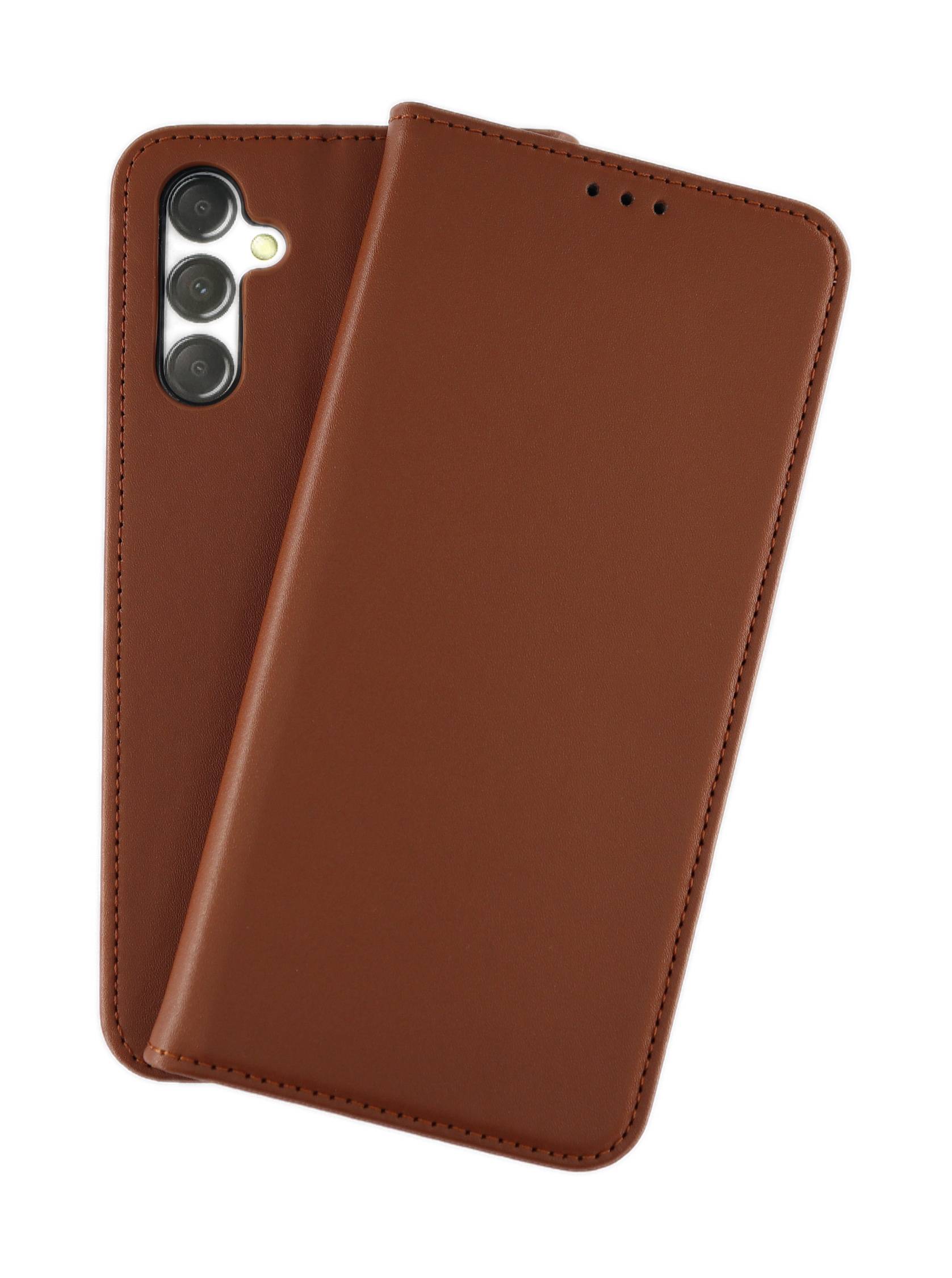 JAMCOVER Echt Leder Bookcase für Samsung Galaxy A35 5G - Handytasche mit Kartenfach und Standfunktion