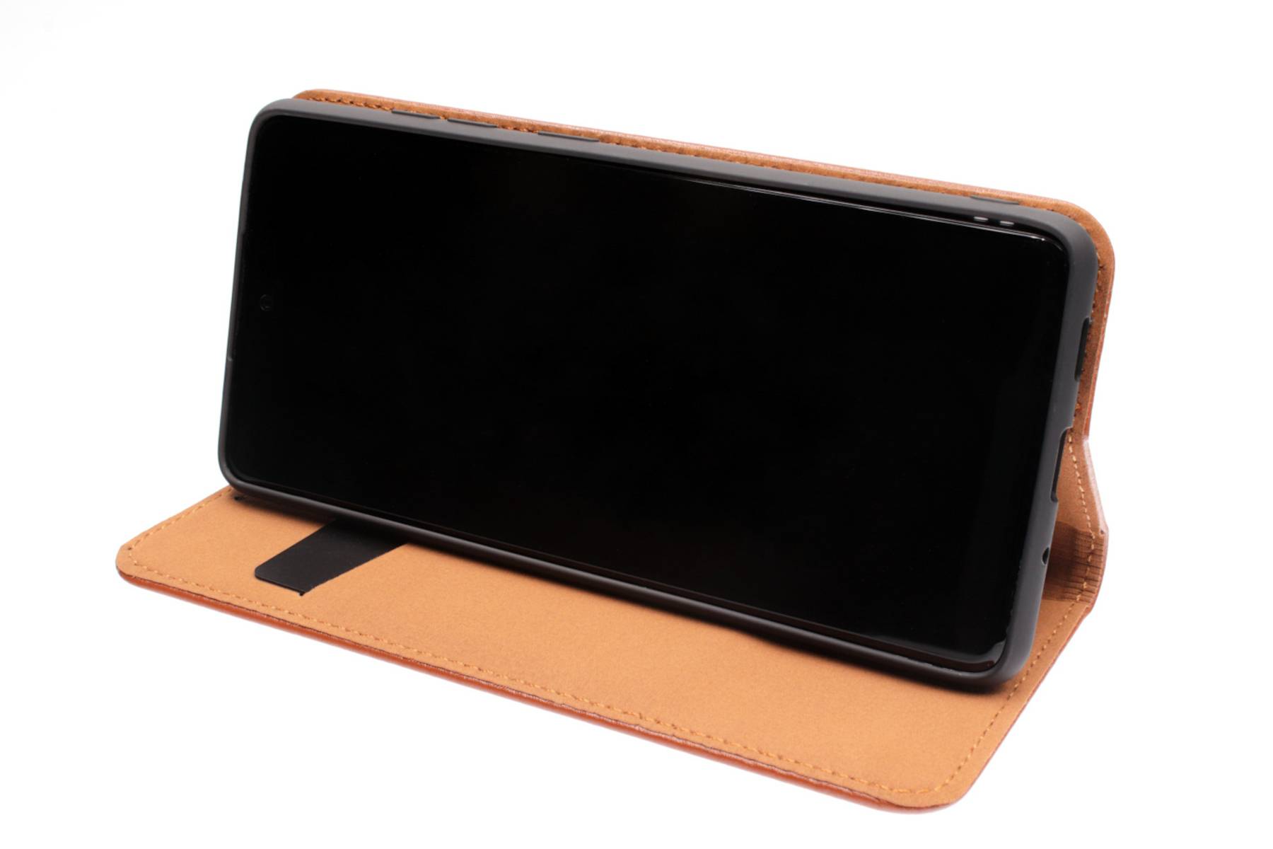 JAMCOVER Echt Leder Bookcase für Samsung Galaxy S25 5G - Handytasche mit Kartenfach und Standfunktion