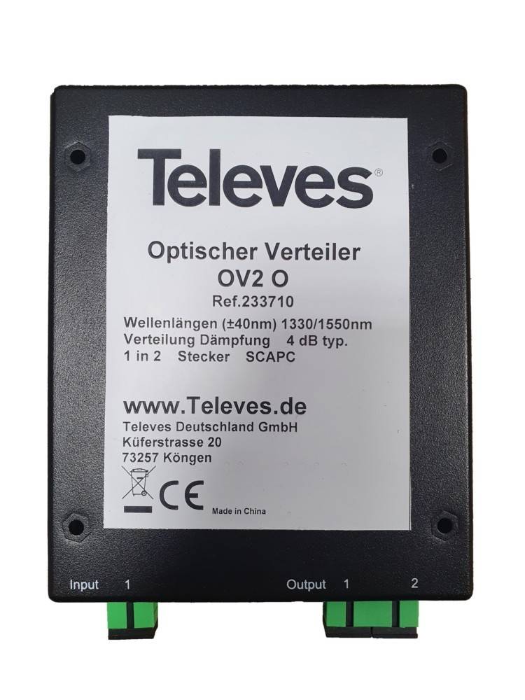 Televes Optischer 2fach Verteiler OV2O