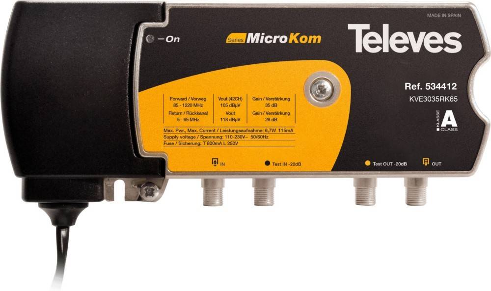 Televes BK-Verstärker 30/35dB KVE3035RK65