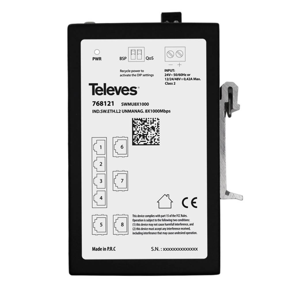 Televes Industrial Ethernet-Switch SWMU8X1000