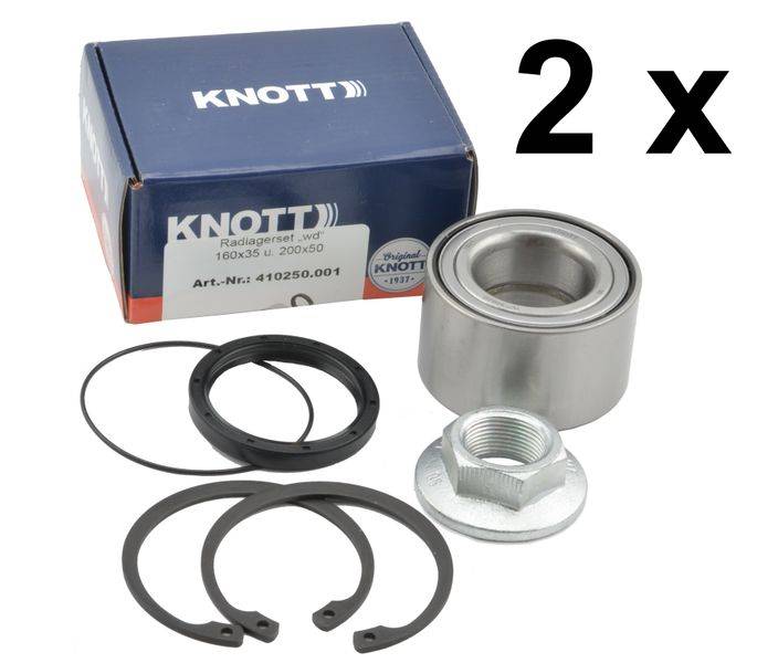 Knott Radlager Sets "wasserdicht" - komplett - L+R Nr. 410250.001 - Lager Ø64 / Ø 34 x 37mm