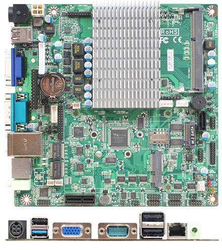 Jetway JLI1N-00 Thin-ITX (Intel J1900 BayTrail, Half-Height, 1x COM, 12V DC-in)