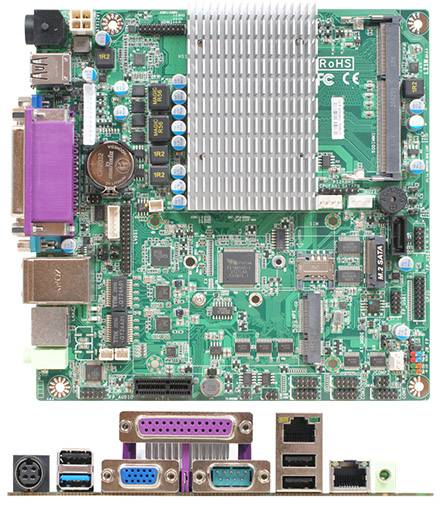 Jetway JLI1N-0L Mini-ITX (Intel J1900 BayTrail, 1x COM, 1x Parallel, 12V DC-in)