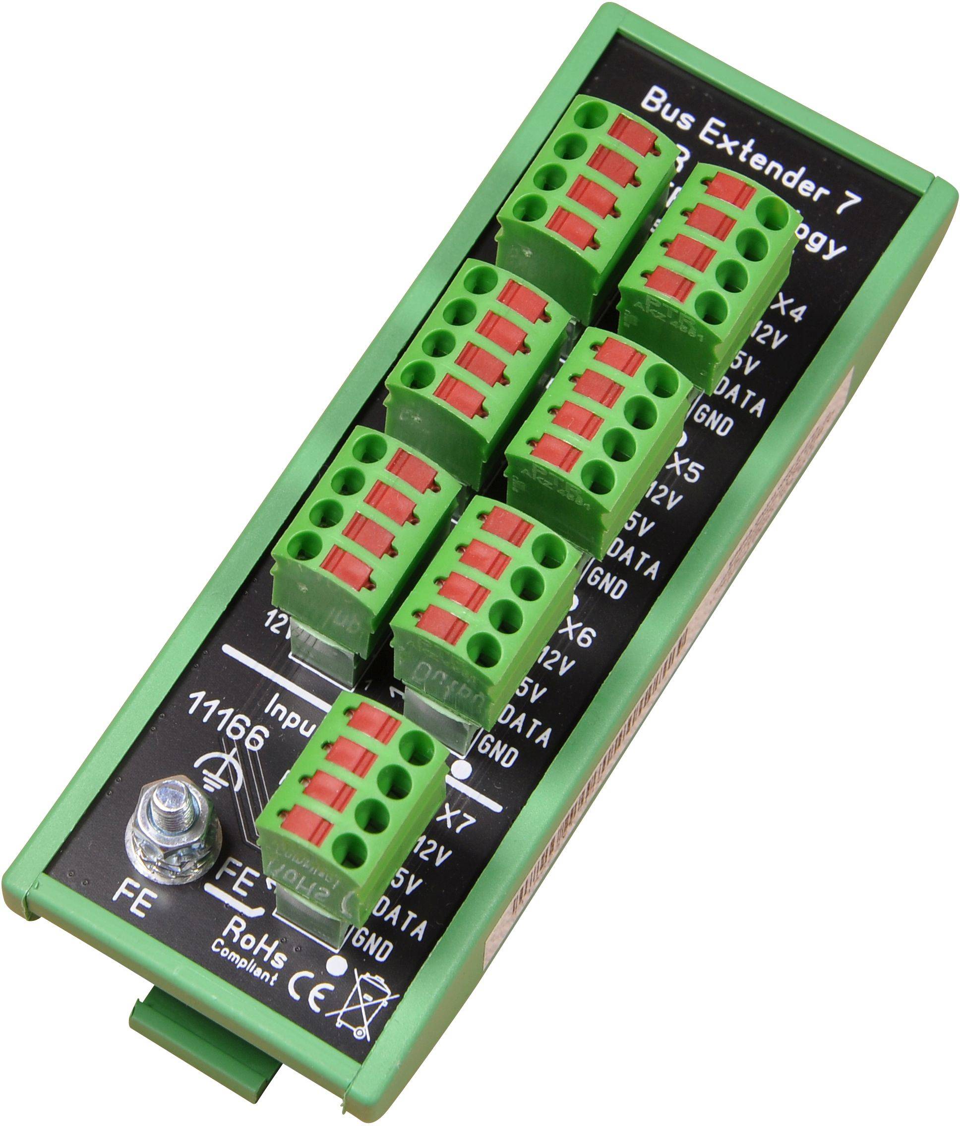 1-Wire Verteiler 7, Stern-Bustopologie mit Push-In-Steckerverbinder