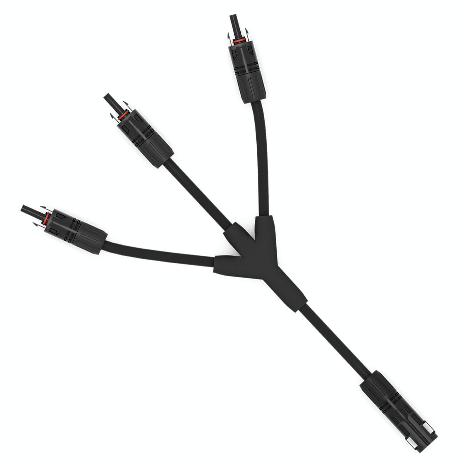 hb-digital Solarstecker Verteiler Y-Typ 3-fach Solarkabel Verbinder für Photovoltaik