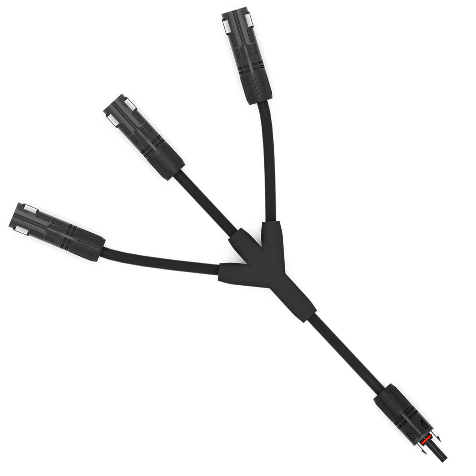 hb-digital Solarstecker Verteiler Y-Typ 3-fach Solarkabel Verbinder für Photovoltaik