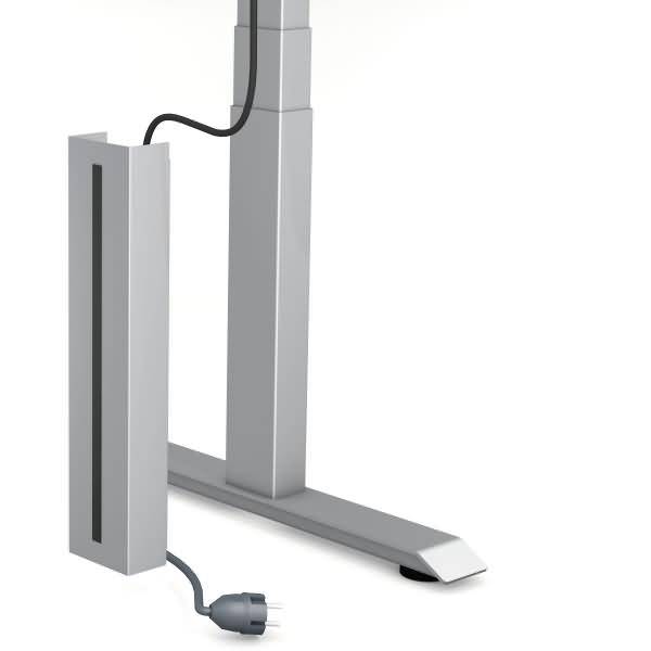 Sitz-/Stehtisch Move professional elektr. höhenverstellbar BxTxH 120x80x64-129cm silber/lichtgrau