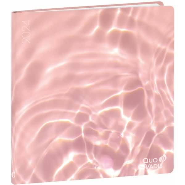 Buchkalender Executif Recycling ML 16x16cm Relax Wasserrose 2024