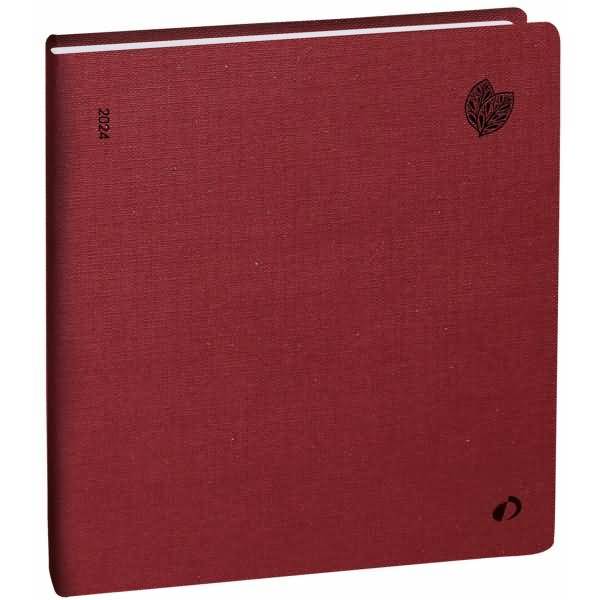 Buchkalender Executif Recycling ML 16x16cm Diana bordeaux 2024