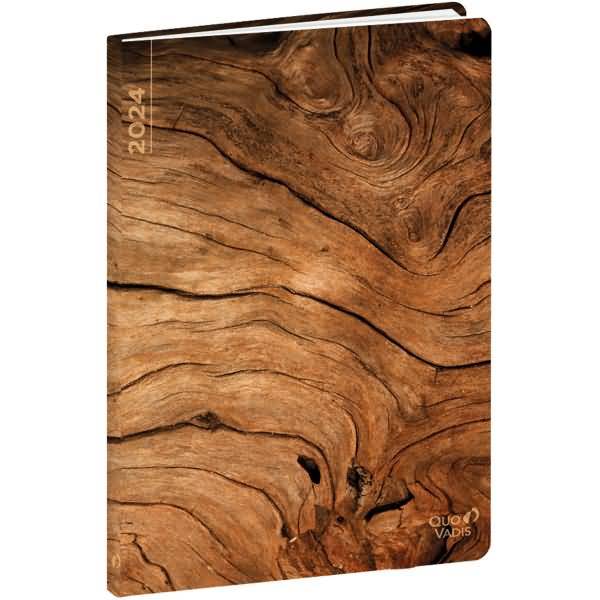 Buchkalender Minister Recycling ML 16x24cm Relax Holz 2024