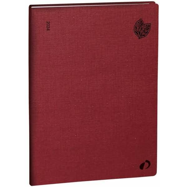Buchkalender Minister Recycling ML 16x24cm Diana bordeaux 2024