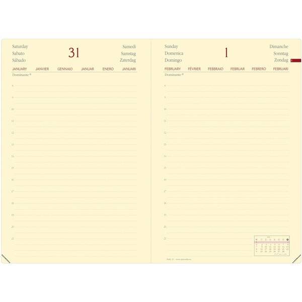 Buchkalender Daily 21 13x21cm Silk wassergrün 2026