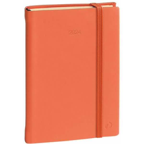 Buchkalender Daily 17 12x17cm Silk orange 2024