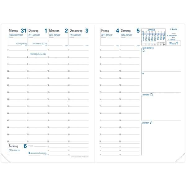 Kalender Geschäftbus 10x15cm Bloom Blume 2024