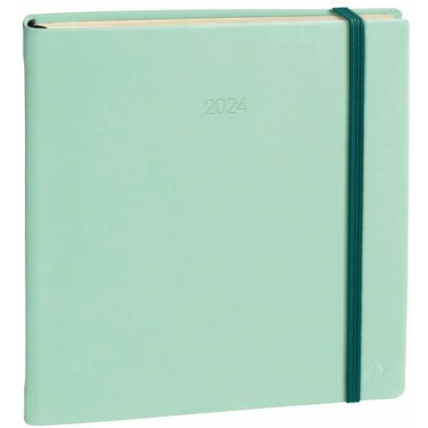 Buchkalender Executif Prestige 16x16cm Silk wassergrün 2027