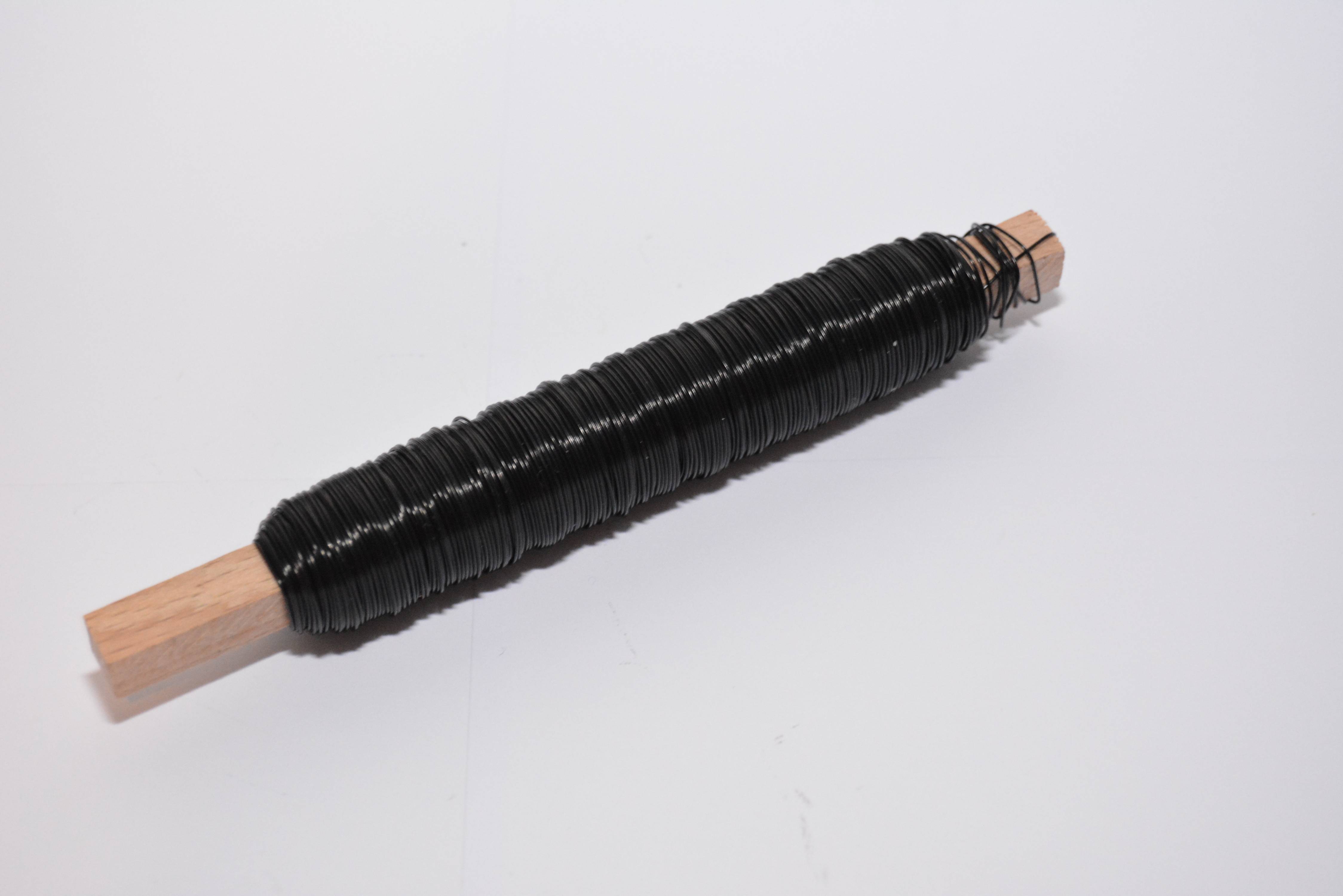 Decolackdraht Bindedraht Wickeldraht Blumendraht schwarz ca. 0,50 mm 50 m