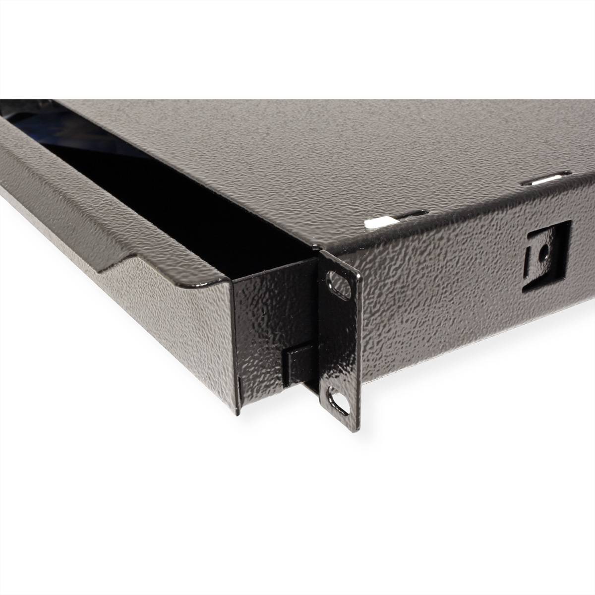 19"-Tastatureinschub 1 HE ohne Tastatur, schwarz