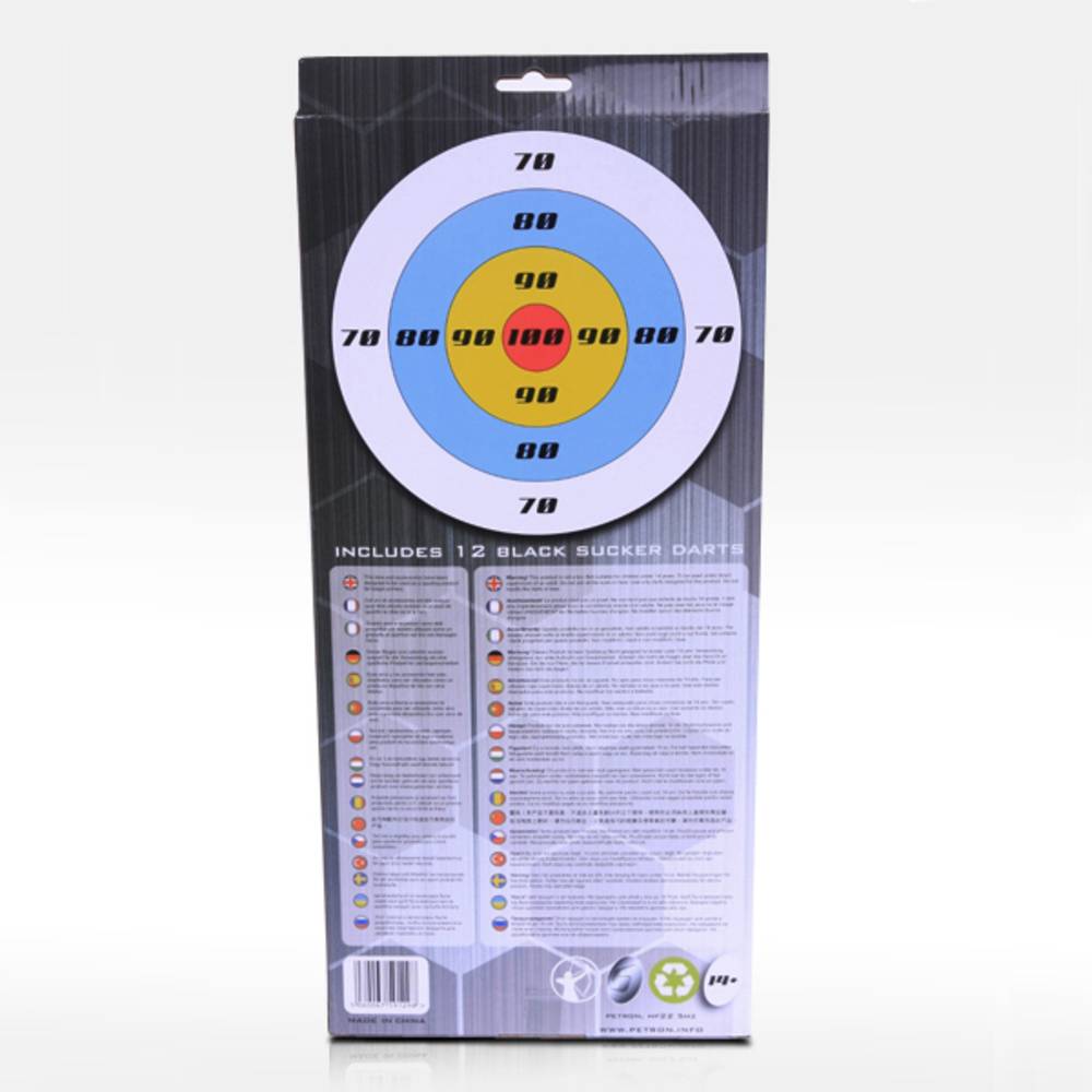 Petron S162/2 STEALTH Handbow Sport Handarmbrust mit 12 Pfeilen, schwarz/orange