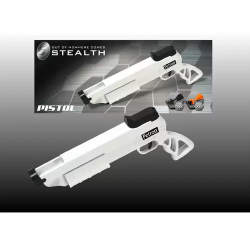 Petron S162/4 STEALTH Sport Pump Action Pistole mit 12 Pfeilen, weiß Petron S162/4 STEALTH Sport Pump Action Pistole mit 12 Pfeilen, weiß